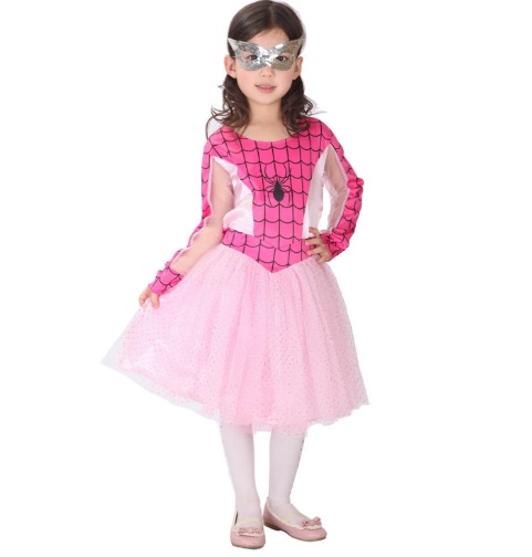 ++พร้อมส่ง++ชุดสไปเดอร์แมนเด็กหญิงสีชมพู Spidergirl ไซส์ความสูง 110-120cm.