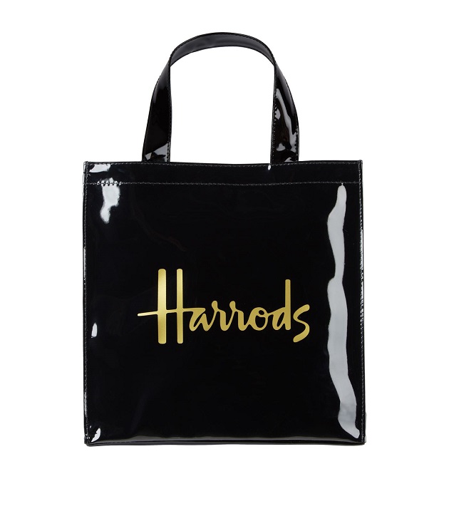 กระเป๋า Harrods รุ่น Small  Logo Shopper Bag สีดำ (กระดุม) ****พร้อมส่ง