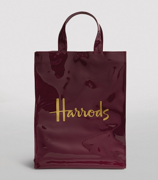 Harods รุ่น  Medium Logo Shopper Bag สี Burgundy  (กระดุมแม่เหล็ก) ***พร้อมส่ง