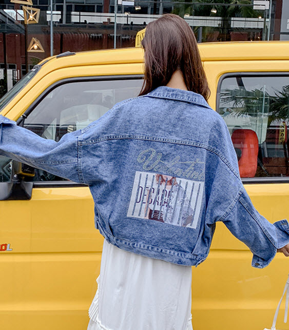 พรีออเดอร์ เสื้อคลุมยีนส์ ตัวยาว สียีนส์ 