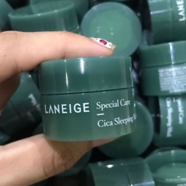 LANEIGE CICA SLEEPING MASK 10 ML ช่วยลดปัญหาสิว รอยแดง ช่วยเก็บกักความชุ่มชื้น ช่วยให้แผลเป็น แบบราบลง ความนูนลดลง แผลเป็นนุ่มขึ้นและมีสีจางลง 