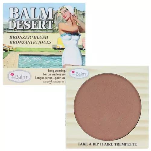 The Balm Balm Desert Bronzer Blush 6.39 g. บลัชและบรอนเซอร์ใน 1 เดียว เป็นสีใหม่ที่ละมุนมาก ไม่ส้มไม่แดง เป็นสีน้ำตาลที่สามารถเข้าได้กับทุกสีผิวเลยจ้าปัดแล้ว โปร่ง ดูละมุนสวยสุดๆ เพิ่มมิติ สร้างรูปหน้าให้เรียวเล็กด้วยสีสันที่เป็นธรรมชาติหน้าสว