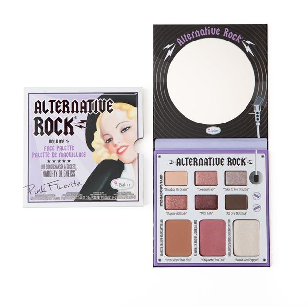 The Balm Alternative Rock Face Palette Volume1 โทนสีชมพู พาเลตสุดร็อคที่จะมา complete ลุคสุดสวยครบจบในพาเลทเดียว เป็นสีที่สามารถใช้ได้ในชีวิตประจำวัน ในพาเลตมาพร้อมกับอายแชโดว์ทั้ง 6 สี, ปัดแก้ม, บรอนเซอร์ และไฮไลท์ 
