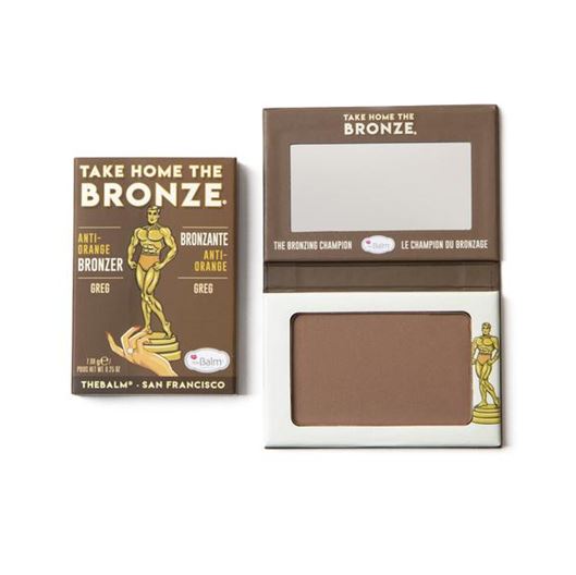 The Balm Take Home the Bronze 7.08 g. สี Greg (Graam E) บรอนเซอร์ใหม่ล่าสุดจาก theBalm ออกแบบมาโดยหลีกเลี่ยงอันเดอร์โทนส้ม เนื้อแมท ปัดแล้วดูเป็นธรรมชาติมากๆ ทำให้ไม่ว่าจะบรอนบริเวณหน้าผากหรือแก้มก็จะได้ลุคบ่มแดด ผิวสีทอง สวยสุขภาพดีอย่างแน่นอ