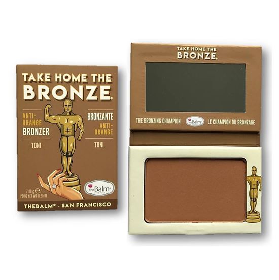 The Balm Take Home the Bronze 7.08 g. สี Toni (Thomas) บรอนเซอร์ใหม่ล่าสุดจาก theBalm ออกแบบมาโดยหลีกเลี่ยงอันเดอร์โทนส้ม เนื้อแมท ปัดแล้วดูเป็นธรรมชาติมากๆ ทำให้ไม่ว่าจะบรอนบริเวณหน้าผากหรือแก้มก็จะได้ลุคบ่มแดด ผิวสีทอง สวยสุขภาพดีอย่างแน่นอ