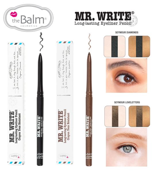The Balm Mr. Write Long-Lasting Eyeliner Pencil 0.35 g. อายไลเนอร์แบบดินสอ เนื้อเนียนนุ่ม กรีดง่าย ติดทนนาน มาพร้อมกบเหลาในหนึ่งเดียว