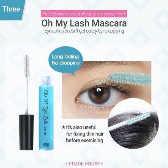 Etude House Oh M'eye Lash Mascara 8.5 g #01 Top coat มาสคาร่าบำรุงเคลือบขนตาให้ขนตาสวยยาวนาน (1 แท่ง)