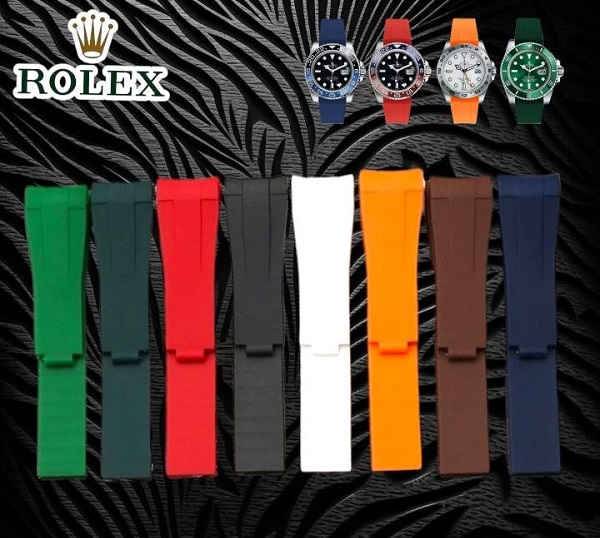 สายนาฬิกา แบบสายยางซิลิโคน หลากสี (เฉพาะสาย) สำหรับ Rolex