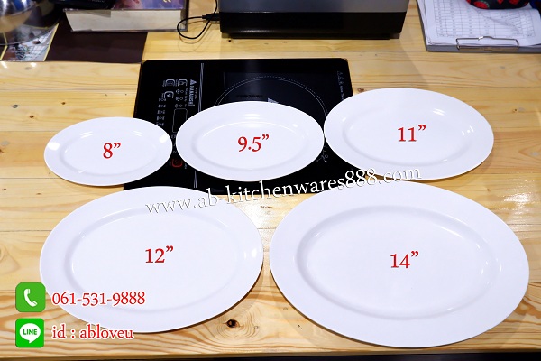 (ราคา/โหล)จานเปลไข่ เมลามีน