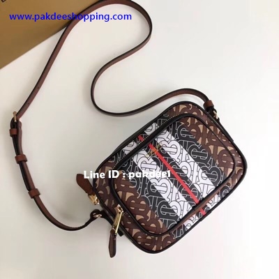 Burberry Monogram stripe crossbody bag Hiend size 20 cm งานหนังแท้ งานสวยเหมือนแท้