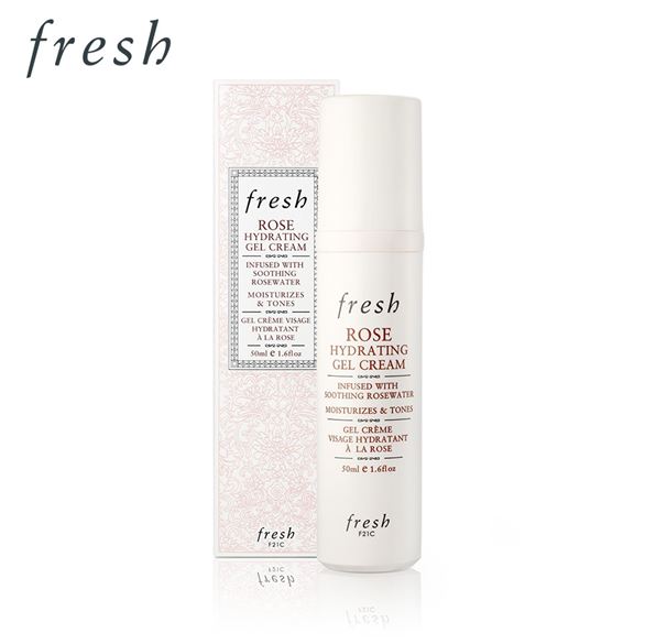 Fresh Rose Hydrating Gel Cream 50 ml. เจลครีมบำรุงผิวที่ช่วยคืนความสดชื่นอย่างล้ำลึกได้ยาวนานกว่า 24 ชั่วโมง ด้วยสารสกัดจาก Golden Root ที่จะช่วยบำรุงผิวให้มีชีวิตชีวาและช่วยต่อต้านอนุมูลอิสระ อีกทั้งเนื้อเจลสามารถซึมซับลงสู่ผิวได้อย่างรวดเร็ว