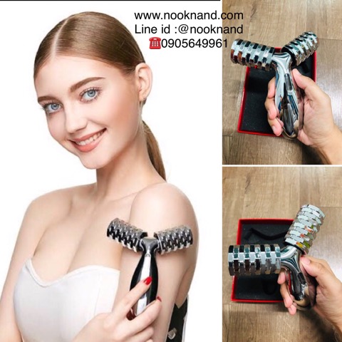 ลูกกลิ้งนวดหน้ารูปตัววาย  Germanium Y shape beauty face&body roller