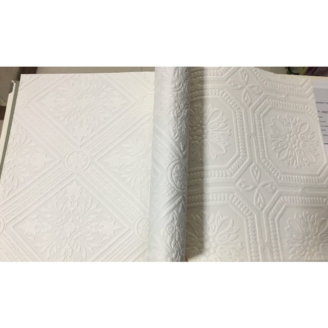 wallฝ้า เพดาน กว้าง53ซม ยาว10ม ม้วน5ตรม ลายนูนl