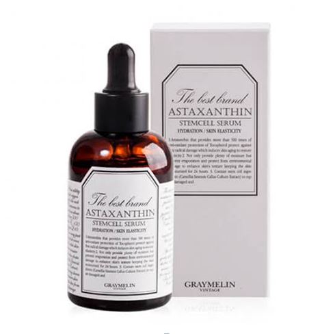 **พร้อมส่ง**Graymelin Astaxanthin Stemcell Serum 50 ml. เซรั่มบำรุงผิวหน้าสกัดจากสาหร่ายสีแดง ช่วยยับยั้งการเกิดอนุมูลอิสระ ไม่ให้เกิดริ้วรอยก่อนวัย ให้ผิวหน้าและดูกระจ่างใสขึ้น ปกป้องคอลลาเจนในผิวจากแสงแดดและมลภาวะ ผิวแลดูกระชับ ต้านอนุมูลอิสระได้สูง