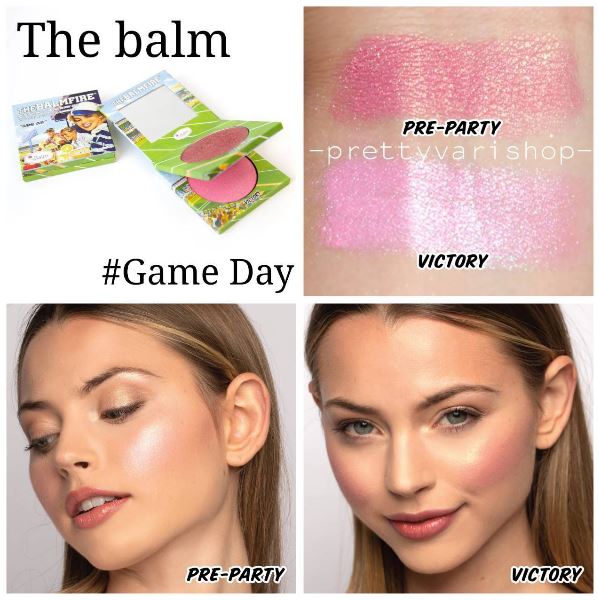 The Balm Blush On Fire Highlighting Shadow/Blush Duo 10 g. #Game Day ใหม่ล่าสุด กับปัดแก้ม 2 เฉดสีในตลับเดียว เป็นตลับ 2 ชั้นน่ารักๆ พกง่าย สีสวยทุกโทน!!  มีความวาวๆ โกลวๆ จะสาวผิวขาว ผิวน้ำผึ้ง หรือจะผิวแทนก็ใช้ได้สบายๆ ปัดเดี่ยวๆก็เริ่ด ปั