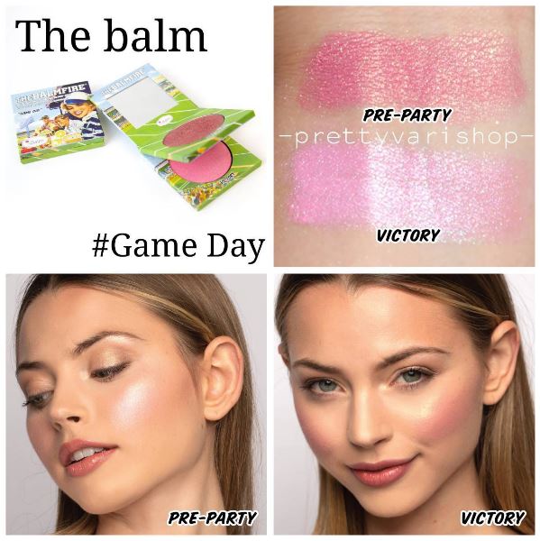 **พร้อมส่ง**The Balm Blush On Fire Highlighting Shadow/Blush Duo 10 g. #Game Day ใหม่ล่าสุด กับปัดแก้ม 2 เฉดสีในตลับเดียว เป็นตลับ 2 ชั้นน่ารักๆ พกง่าย สีสวยทุกโทน!!  มีความวาวๆ โกลวๆ จะสาวผิวขาว ผิวน้ำผึ้ง หรือจะผิวแทนก็ใช้ได้สบายๆ ปัดเดี่ยวๆก็เริ่ด ปั