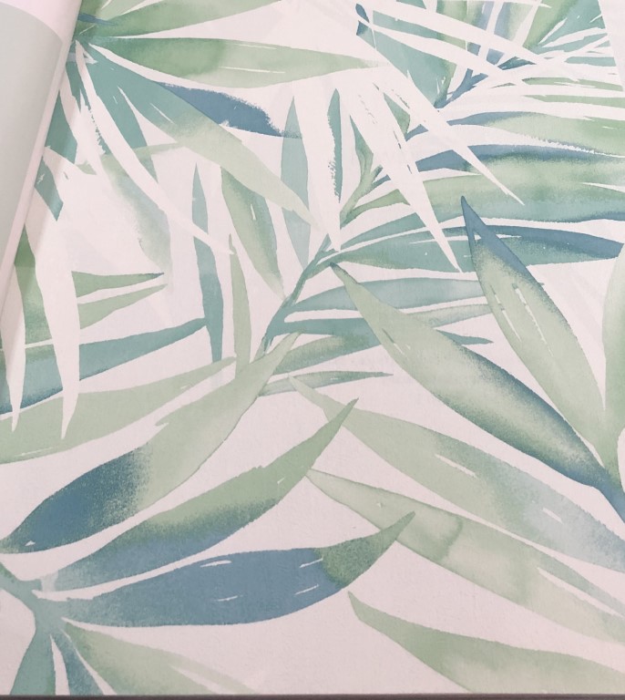 wallpaper ใบไม้ ขนสัตว์  ม้วนปกติ 1 ม้วน 5 ตารางเมตร กว้าง 53 cm ยาว 10 m  lm