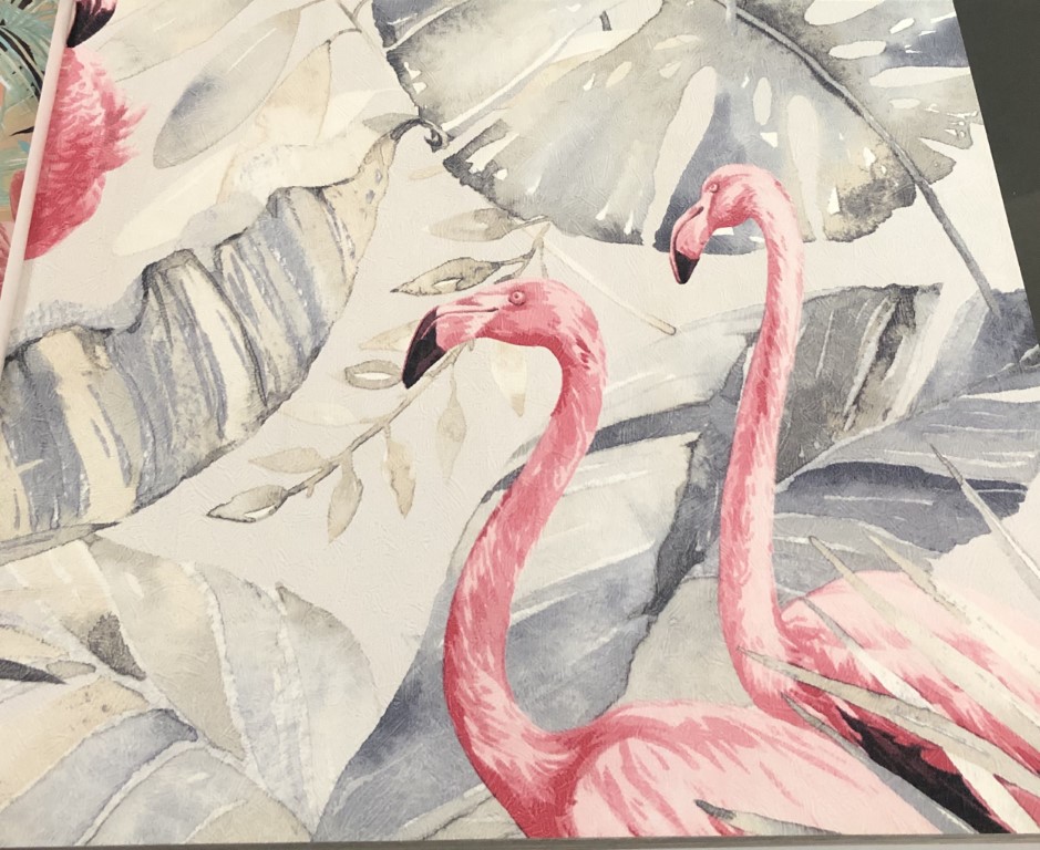 wallpaper ใบไม้ ขนสัตว์  ม้วนปกติ 1 ม้วน 5 ตารางเมตร กว้าง 53 cm ยาว 10 m  ip