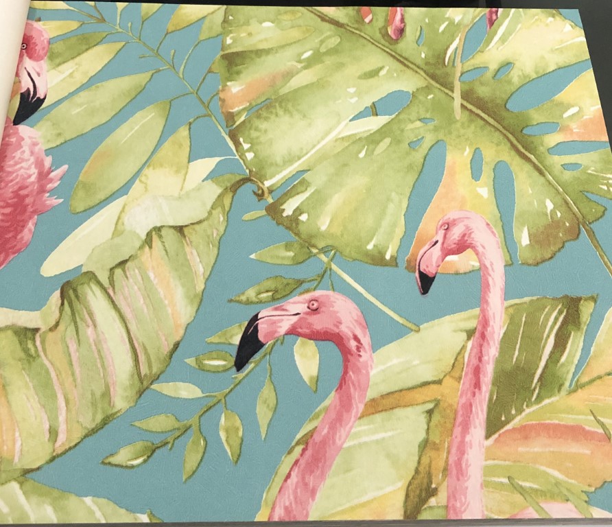 wallpaper ใบไม้ ขนสัตว์  ม้วนปกติ 1 ม้วน 5 ตารางเมตร กว้าง 53 cm ยาว 10 m  ip