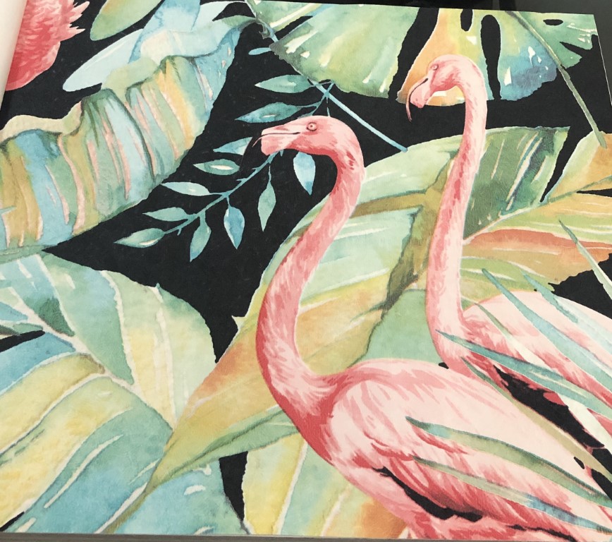 wallpaper ใบไม้ ขนสัตว์  ม้วนปกติ 1 ม้วน 5 ตารางเมตร กว้าง 53 cm ยาว 10 m  ip