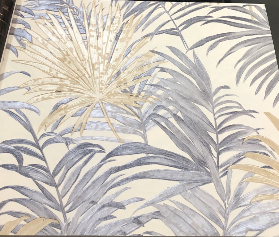 wallpaper ใบไม้ ขนสัตว์  ม้วนปกติ 1 ม้วน 5 ตารางเมตร กว้าง 53 cm ยาว 10 m  ip
