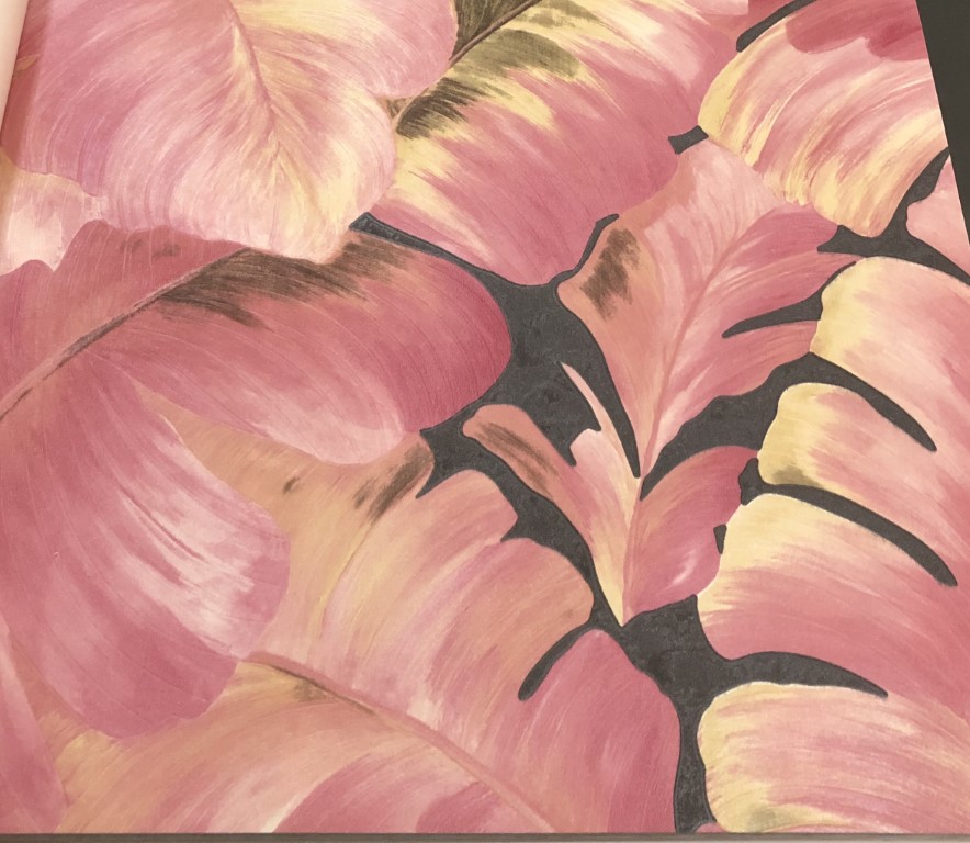 wallpaper ใบไม้ ขนสัตว์  ม้วนปกติ 1 ม้วน 5 ตารางเมตร กว้าง 53 cm ยาว 10 m  ip