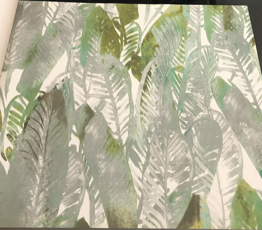 wallpaper ใบไม้ ขนสัตว์  ม้วนปกติ 1 ม้วน 5 ตารางเมตร กว้าง 53 cm ยาว 10 m  ip