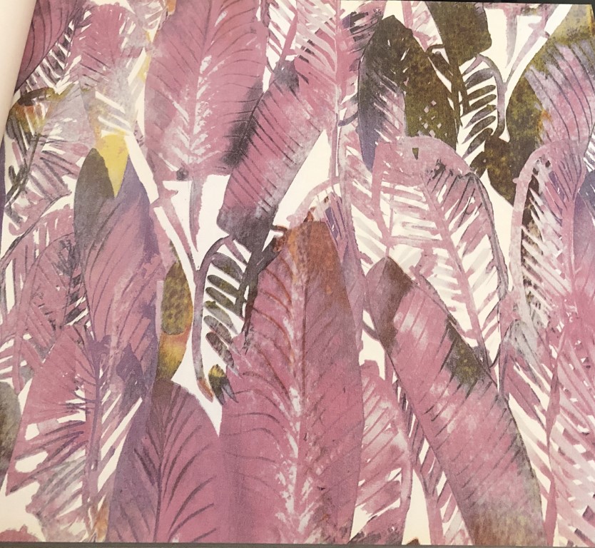 wallpaper ใบไม้ ขนสัตว์  ม้วนปกติ 1 ม้วน 5 ตารางเมตร กว้าง 53 cm ยาว 10 m  ip