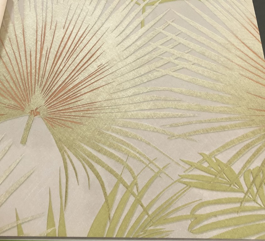 wallpaper ใบไม้ ขนสัตว์  ม้วนปกติ 1 ม้วน 5 ตารางเมตร กว้าง 53 cm ยาว 10 m  ip