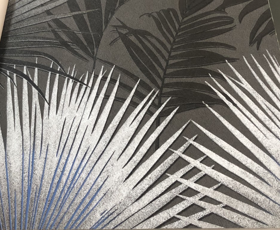 wallpaper ใบไม้ ขนสัตว์  ม้วนปกติ 1 ม้วน 5 ตารางเมตร กว้าง 53 cm ยาว 10 m  ip