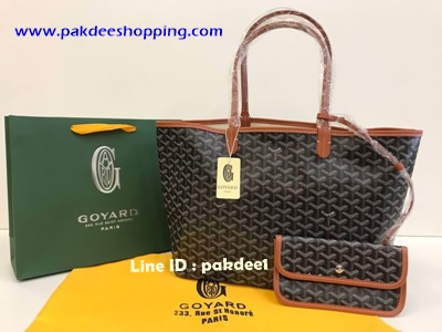 Goyard Shopping bag Original  size 35 cm งานหนังแท้ รายละเอียดสวยเหมือนแท้