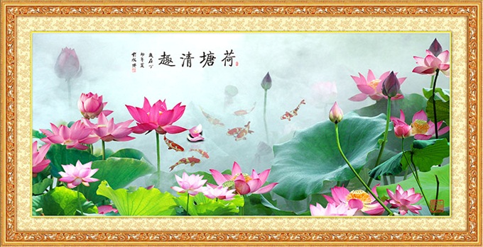 Lotus pond (พิมพ์ลาย)