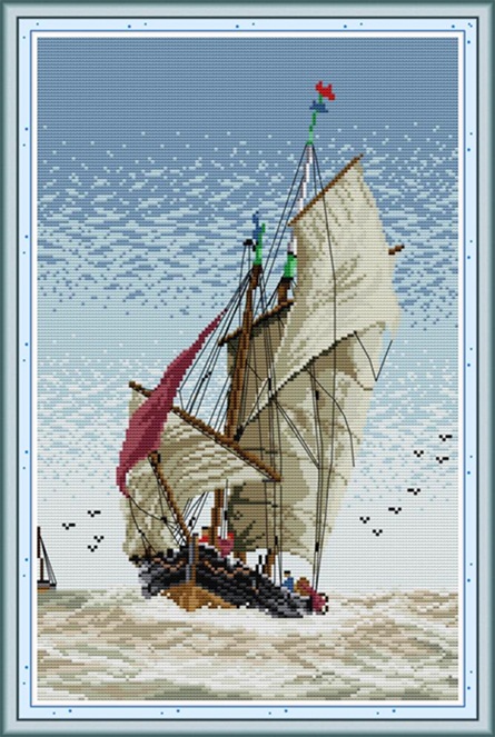 Sailing boat (ไม่พิมพ์/พิมพ์ลาย)