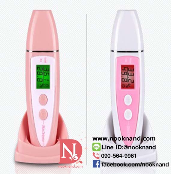 เครื่องเช็คสภาพผิวความมัน ความชุ่มชื้นผิว  New LCD Digital Skin Moisture Meter Skin Care Tester Moisture Oil Content Analyzer Monitor Detector Face Care Tool