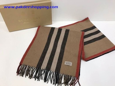 Burberry Scarf size 26x200 cm เนื้อผ้านุ่มน่าใช้ งานเหมือนแท้ เกรดดีสุด