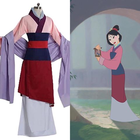 ++พร้อมส่ง++ชุดมู่หลาน Mulan Disney ชุดเจ้าหญิงดีสนีย์ มู่หลานสีชมพู ดิสนีย์