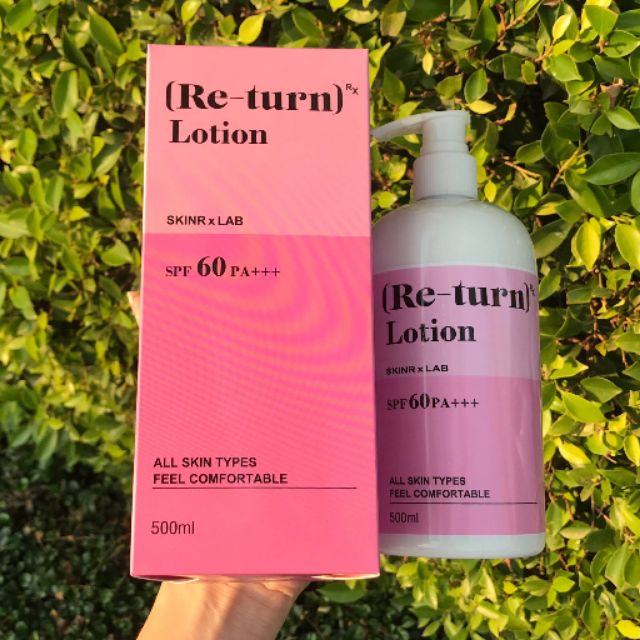 Re-Turn Lotion รีเทิร์น-โลชั่น SPF60 PA+++ ปริมาณ 500ml. ( 1 ขวด )