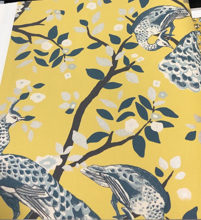 wallpaper ใบไม้ ขนสัตว์  ม้วนปกติ 1 ม้วน 5 ตารางเมตร กว้าง 53 cm ยาว 10 m  ua