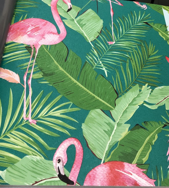 wallpaper ใบไม้ ขนสัตว์  ม้วนปกติ 1 ม้วน 5 ตารางเมตร กว้าง 53 cm ยาว 10 m  za2