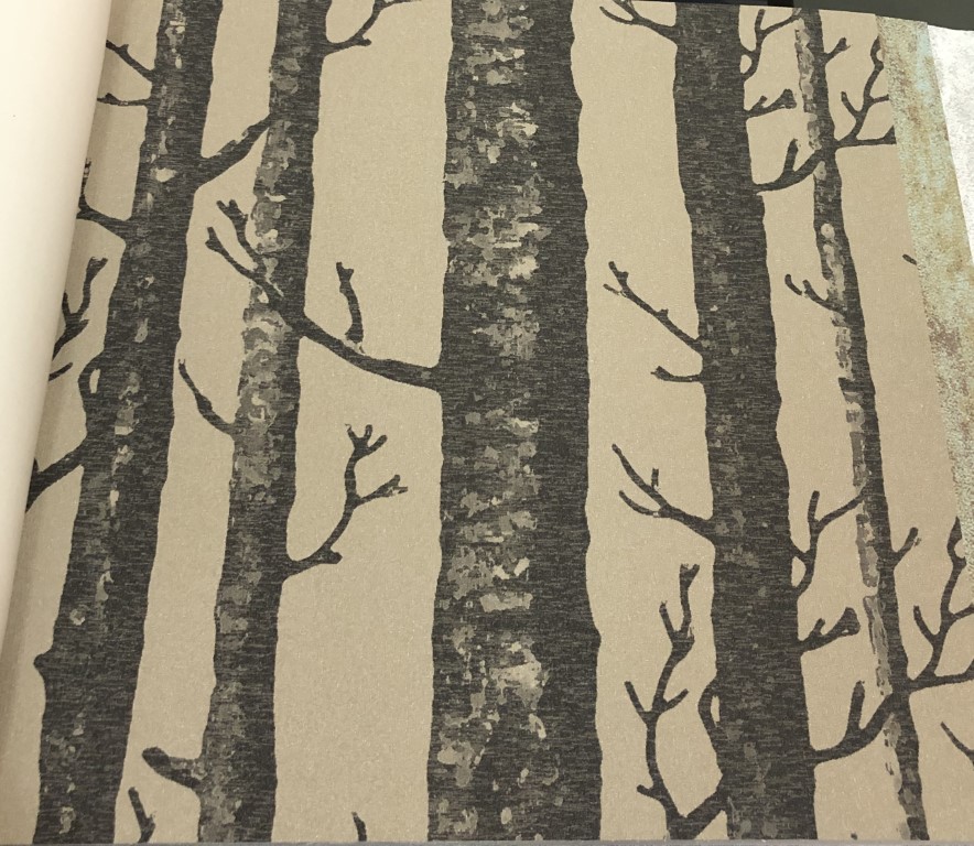 wallpaper ใบไม้ ขนสัตว์  ม้วนปกติ 1 ม้วน 5 ตารางเมตร กว้าง 53 cm ยาว 10 m  csi