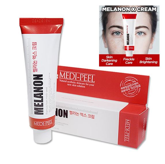 MEDI-PEELl Melanon X Cream 30 ml. (Red) ครีมทาฝ้า กระ จุดด่างดำ ผสม ไวเทนนิ่ง ครีมเกาหลีแท้ ยับยั่งเม็ดสี ไม่มีสารระคายเคือง ใช้รักษาฝ้ากระ รอยแดงรอยดำ ลดรอยดำ รอยแดง ฝ้า กระ ลดการสร้างเม็ดสี Melanin ช่วยทำให้ผิวหน้าขาวใสสำหรับการลดสีผิวที่เป็นร