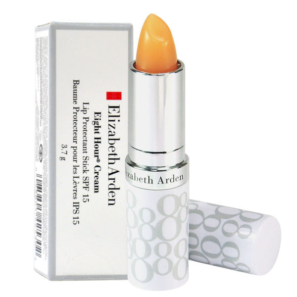 Elizabeth Arden Eight Hour Cream Lip Protectant Stick Sunscreen SPF 15 ไซส์จริง 3.7 g. ลิปบำรุงริมฝีปากจากแบรนด์สัญชาติอเมริกา Elizabeth Arden ที่มอบความชุ่มชื้น คืนความอ่อนนุ่มและความเรียบเนียนให้กับริมฝีปาก เนื้อสัมผัสเนียนนุ่ม บางเบา ช่วยเติม