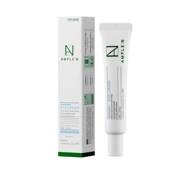 Coreana Ample :N Hyaluron Shot Eye Cream 30 ml. ครีมบำรุงรอบดวงตาลดเลือนริ้วรอยที่ยอดเยี่ยมที่สุด! ด้วยสารสกัดจากไฮยาลูรอนที่ได้รับการจดสิทธิบัตร, เห็ดทรัฟเฟิล, Caviar Extract  ให้ผิวรอบดวงตาดูเปล่งปลั่งอิ่มน้ำ เผยผิวดูสุขภาพดีขึ้นอย่างเป็นธรร