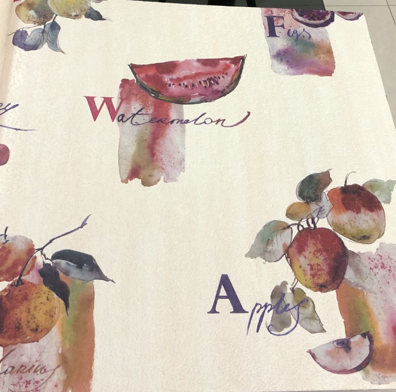 wallpaper ใบไม้ ขนสัตว์  ม้วนปกติ 1 ม้วน 5 ตารางเมตร กว้าง 53 cm ยาว 10 m  atm