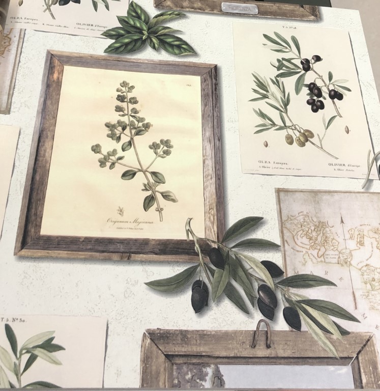 wallpaper ใบไม้ ขนสัตว์  ม้วนปกติ 1 ม้วน 5 ตารางเมตร กว้าง 53 cm ยาว 10 m  atm