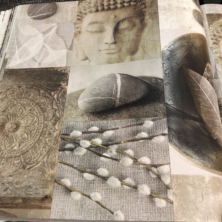 wallpaper ใบไม้ ขนสัตว์  ม้วนปกติ 1 ม้วน 5 ตารางเมตร กว้าง 53 cm ยาว 10 m  atm