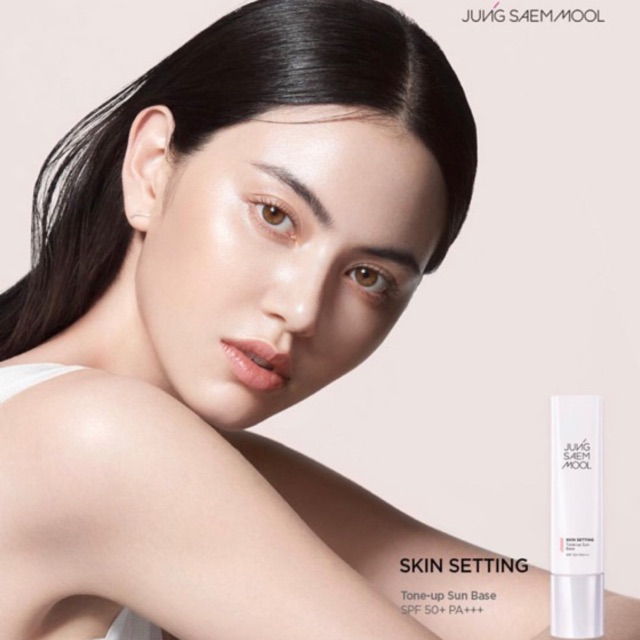 *พร้อมส่ง*Jung Saem Mool Skin Setting Tone-up Sun Base SPF50+/PA+++ 40 ml. เบสที่จะช่วยปรับผิวเรียบเนียน ปรับผิวให้อมชมพูดูเป็นธรรมชาติ พร้อมสารกัดแดดที่ช่วยปกป้องผิวจากรังสียูวีล็อคความชุ่มชื่นผิวดีเยี่ยม ช่วยเซ็ตผิวก่อนลงรองพื้นได้อย่างสมบรูณ์แบบ เพื่อ 