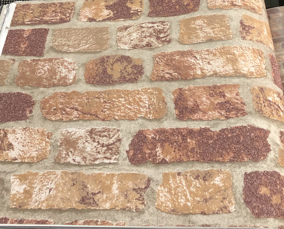 wallอิฐ หินไม้2 3D เนื้อวอลสาก ด้าน เสมือนจริง  ยาว10ม. กว้าง53ซม ม้วน5ตรม edu