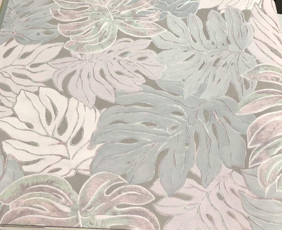 wallpaper ใบไม้ ขนสัตว์  ม้วนปกติ 1 ม้วน 5 ตารางเมตร กว้าง 53 cm ยาว 10 m  edu