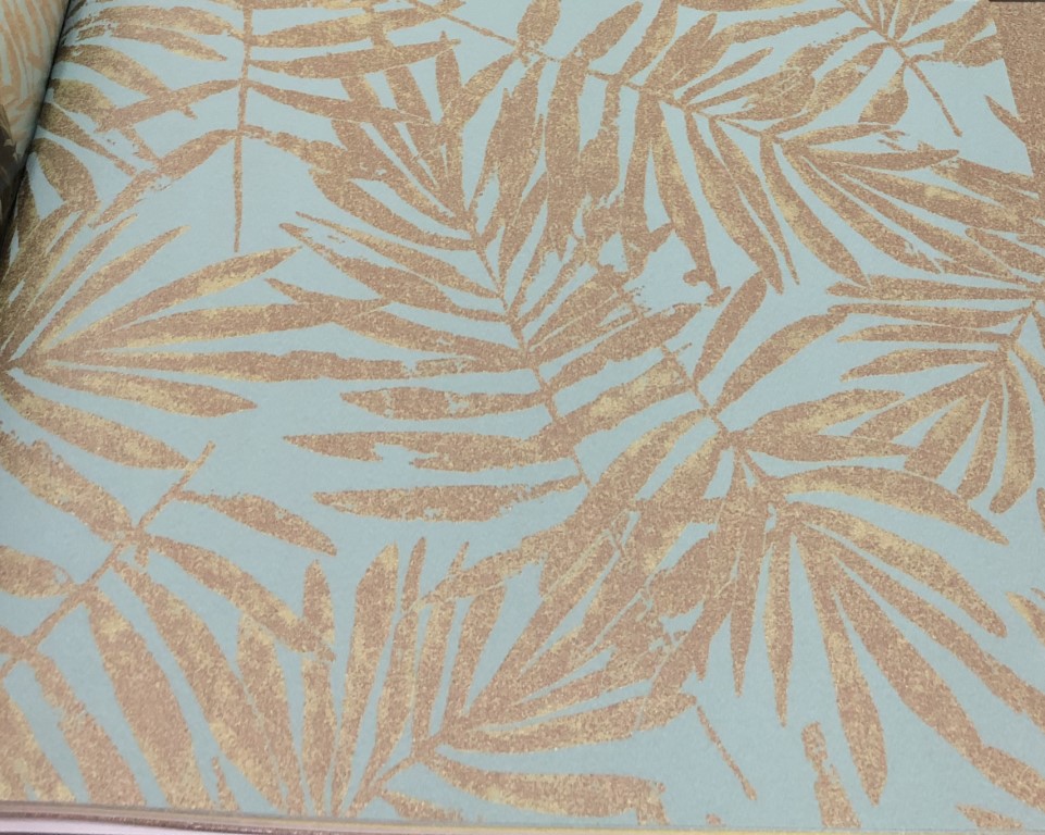 wallpaper ใบไม้ ขนสัตว์  ม้วนปกติ 1 ม้วน 5 ตารางเมตร กว้าง 53 cm ยาว 10 m  edu